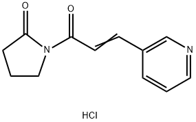2-Pyrrolidinone, 1-[1-oxo-3-(3-pyridinyl)-2-propen-1-yl]-, hydrochloride (1:1) Struktur