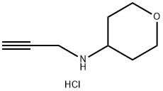N-(prop-2-yn-1-yl)tetrahydro-2H-pyran-4-amine hydrochloride Structure