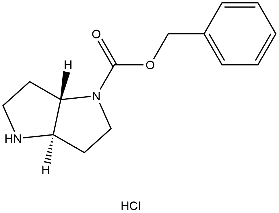 (3AR,6AS)-苯甲基六氢吡咯并[3,2-B]吡咯-1(2H)-甲酸基酯盐酸, 2204518-75-0, 结构式