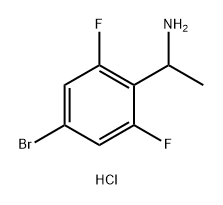 Benzenemethanamine, 4-bromo-2,6-difluoro-α-methyl-, hydrochloride (1:1) Structure