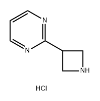 Pyrimidine, 2-(3-azetidinyl)-, hydrochloride (1:2) Structure