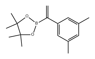 2-(1-(3,5-二甲基苯基)乙烯基)-4,4,5,5-四甲基-1,3,2-二氧硼烷 结构式