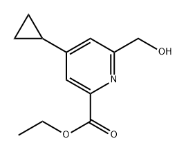 ethyl 4-cyclopropyl-6-(hydroxymethyl)picolinate 结构式