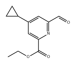 ethyl 4-cyclopropyl-6-formylpicolinate 结构式