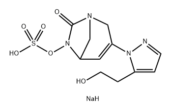 2217676-10-1 sodium 3-(5-(2-hydroxyethyl)-1H-pyrazol-1-yl)-7-oxo-1,6-diazabicyclo[3.2.1]oct-3-en-6-yl sulfate
