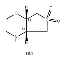rac-(4aR,7aR)-hexahydro-2H-6lambda6-thieno[3,4-
b][1,4]oxazine-6,6-dione hydrochloride 结构式