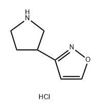 3-(pyrrolidin-3-yl)-1,2-oxazole hydrochloride,2219408-19-0,结构式