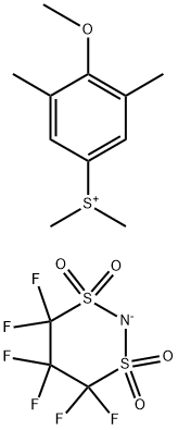 (4-methoxy-3,5-dimethylphenyl)dimethylsulfonium 4,4,5,5,6,6-hexafluoro-1,3,2-dithiazinan-2-ide 1,1,3,3-tetraoxide|(4-METHOXY-3,5-DIMETHYLPHENYL)DIMETHYLSULFONIUM 4,4,5,5,6,6-HEXAFLUORO-1,3,2-DITHIAZINAN-2-IDE 1,1,3