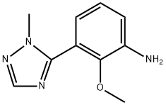 2-methoxy-3-(1-methyl-1H-1,2,4-triazol-5-yl)aniline 化学構造式