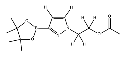 1-(2-Acetoxy)(ethylpyrazole-d6)-3-boronic acid pinacol ester Structure