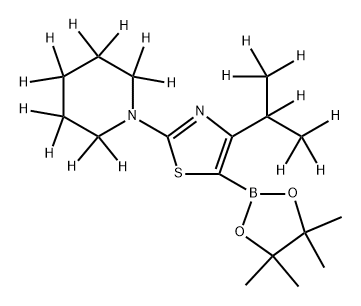 [4-(iso-Propyl)-2-piperidino-d17]-thiazole-5-boronic acid pinacol ester Struktur