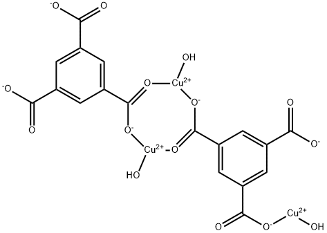 1,3,5-均苯三羧酸铜, 比表面积: 1700 - 1750 M2/G, 222404-02-6, 结构式