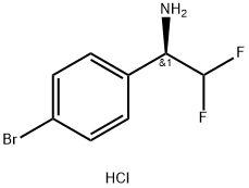 (R)-1-(4-溴苯基)-2,2-二氟乙-1-胺盐酸盐 结构式