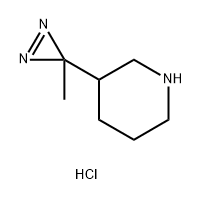 3-(3-甲基-3H-二氮杂-3-基)-哌啶盐酸盐(1:1),2225146-55-2,结构式
