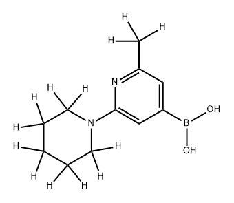 (2-Methyl-6-piperidino-d13)-pyridine-4-boronic acid Struktur