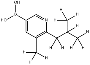 [5-Methyl-6-(iso-butyl)-d12]-pyridine-3-boronic acid Structure