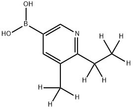 (5-Methyl-6-ethyl-d8)-pyridine-3-boronic acid Struktur