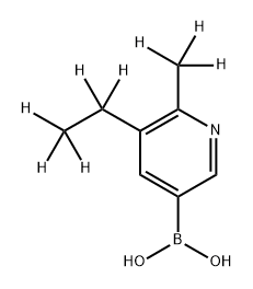 (6-Methyl-5-ethyl-d8)-pyridine-3-boronic acid Struktur