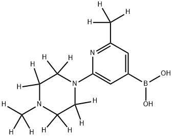 [2-(N-Methylpiperazin-1-yl)-6-methyl-d14]-pyridine-4-boronic acid Struktur