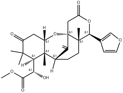 (13α,17aα)-6-ヒドロキシ-1α,14β:21,23-ジエポキシ-4,4-ジメチル-3,16-ジオキソ-D-ホモ-24-ノル-17-オキサ-6,7-セコ-5α-コラ-7,20,22-トリエン-6-カルボン酸メチル 化学構造式