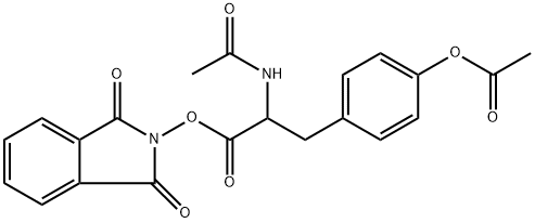 Tyrosine, N,O-diacetyl-, 1,3-dihydro-1,3-dioxo-2H-isoindol-2-yl ester, (-)- Structure