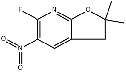 6-Fluoro-2,2-dimethyl-5-nitro-2,3-dihydrofuro[2,3-b]pyridine Structure