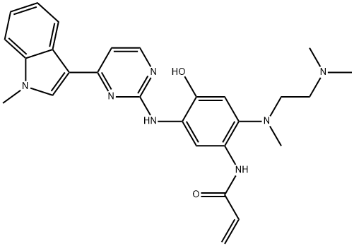 2-Propenamide, N-[2-[[2-(dimethylamino)ethyl]methylamino]-4-hydroxy-5-[[4-(1-methyl-1H-indol-3-yl)-2-pyrimidinyl]amino]phenyl]- Structure