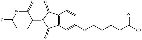 5-((2-(2,6-dioxopiperidin-3-yl)-1,3-dioxoisoindolin-5-yl)oxy)pentanoic acid Structure