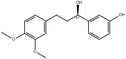 (R)-3-(3-(3,4-二甲氧基苯基)-1-羟丙基)苯酚 结构式