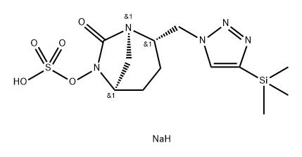 Sulfuric acid, mono[(1R,2S,5R)-7-oxo-2-[[4-(trimethylsilyl)-1H-1,2,3-triazol-1-yl]methyl]-1,6-diazabicyclo[3.2.1]oct-6-yl] ester, sodium salt (1:1) Structure