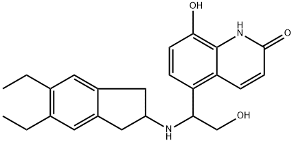 5-(1-((5,6-diethyl-2,3-dihydro-1H-inden-2-yl)amino)-2-hydroxyethyl)-8-hydroxyquinolin-2(1H)-one