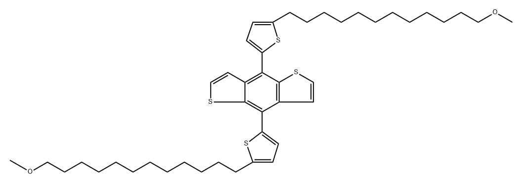 4,8-双[5-(12-甲氧基十二烷基)-2-噻吩基]苯并[1,2-B:4,5-B']二噻吩,2226464-66-8,结构式