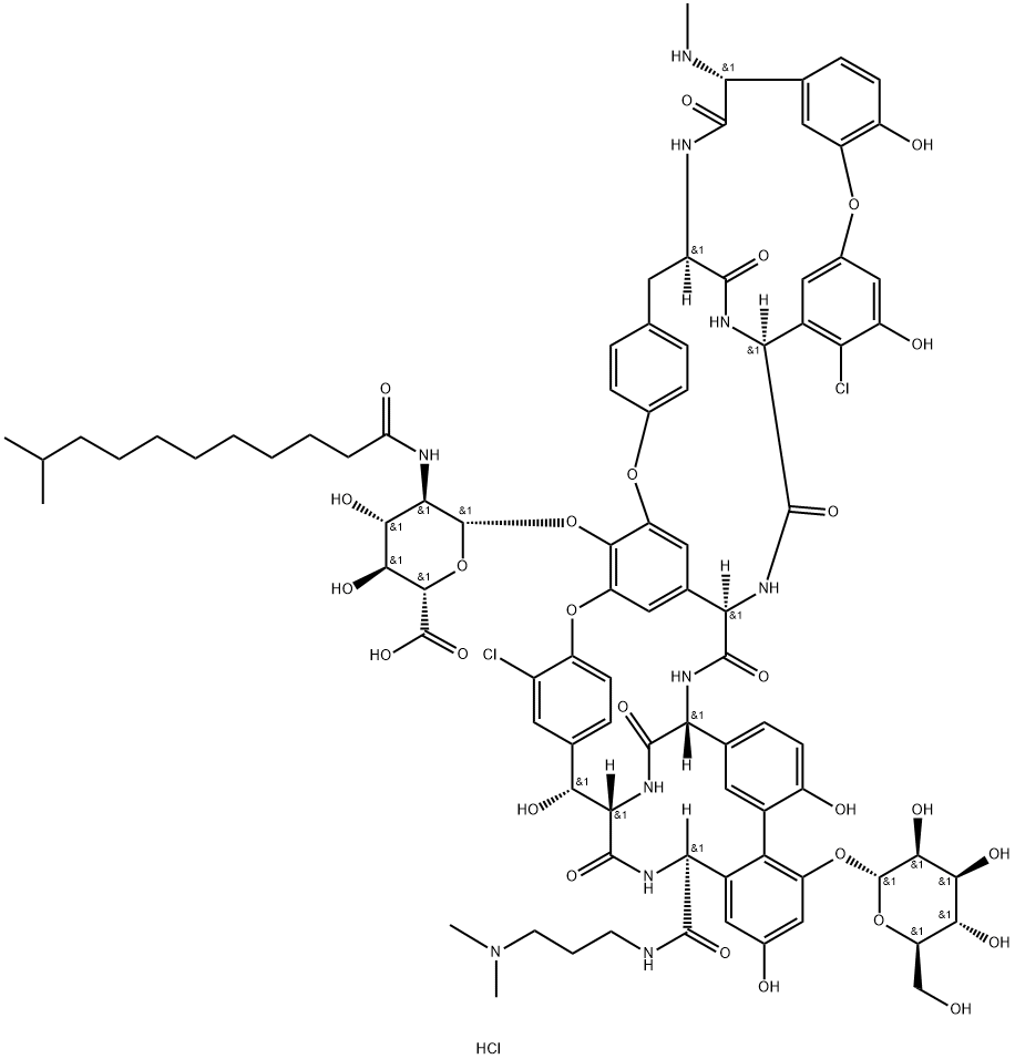 Dalbavancin hydrochloride Struktur