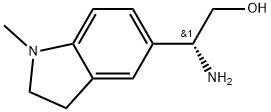 1H-Indole-5-ethanol, β-amino-2,3-dihydro-1-methyl-, (βR)- Structure
