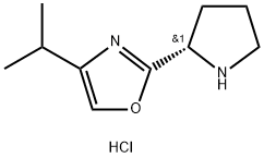 4-(propan-2-yl)-2-[(2S)-pyrrolidin-2-yl]-1,3-oxazole dihydrochloride 结构式