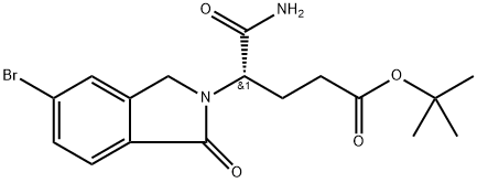 tert-butyl (S)-5-amino-4-(5-bromo-1-oxoisoindolin-2-yl)-5-oxopentanoate Structure