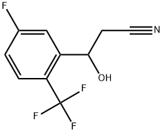 5-Fluoro-β-hydroxy-2-(trifluoromethyl)benzenepropanenitrile,2228208-90-8,结构式
