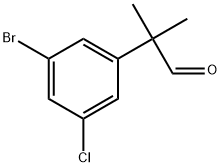 2-(3-溴-5-氯苯基)-2-甲基丙醛,2228322-25-4,结构式