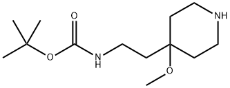 tert-Butyl (2-(4-methoxypiperidin-4-yl)ethyl)carbamate Structure