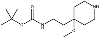 (2-(4-甲氧基哌啶-4-基)乙基)氨基甲酸叔丁酯, 2228666-56-4, 结构式