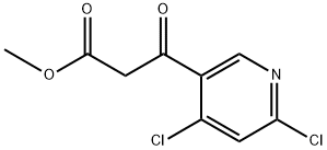methyl
3-(4,6-dichloropyridin-3-yl)-3-oxopropanoate 结构式