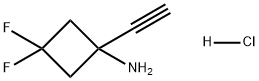 Cyclobutanamine, 1-ethynyl-3,3-difluoro-, hydrochloride (1:1) Structure