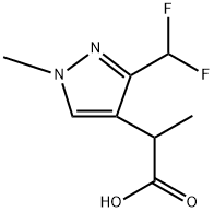 2-[3-(difluoromethyl)-1-methyl-1H-pyrazol-4-yl]pro
panoic acid Struktur