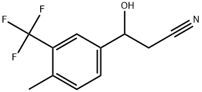 β-Hydroxy-4-methyl-3-(trifluoromethyl)benzenepropanenitrile Structure