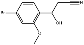 4-Bromo-β-hydroxy-2-methoxybenzenepropanenitrile,2229630-30-0,结构式