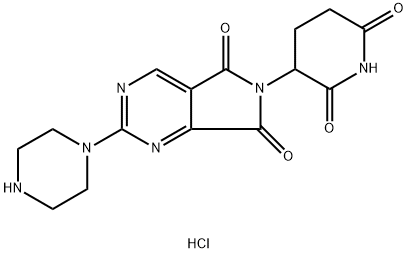 6-(2,6-dioxopiperidin-3-yl)-2-(piperazin-1-yl)-5H-pyrrolo[3,4-d]pyrimidine-5,7(6H)-dione hydrochloride,2229738-21-8,结构式