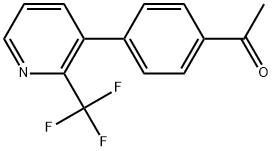 1-[4-[2-(Trifluoromethyl)-3-pyridinyl]phenyl]ethanone 结构式