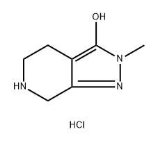 2-methyl-2H,4H,5H,6H,7H-pyrazolo[3,4-c]pyridin-3-ol dihydrochloride 结构式