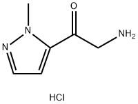 Ethanone, 2-amino-1-(1-methyl-1H-pyrazol-5-yl)-, hydrochloride (1:1) Structure