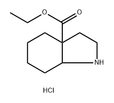 Octahydro-indole-3a-carboxylic acid ethyl ester hydrochloride Struktur